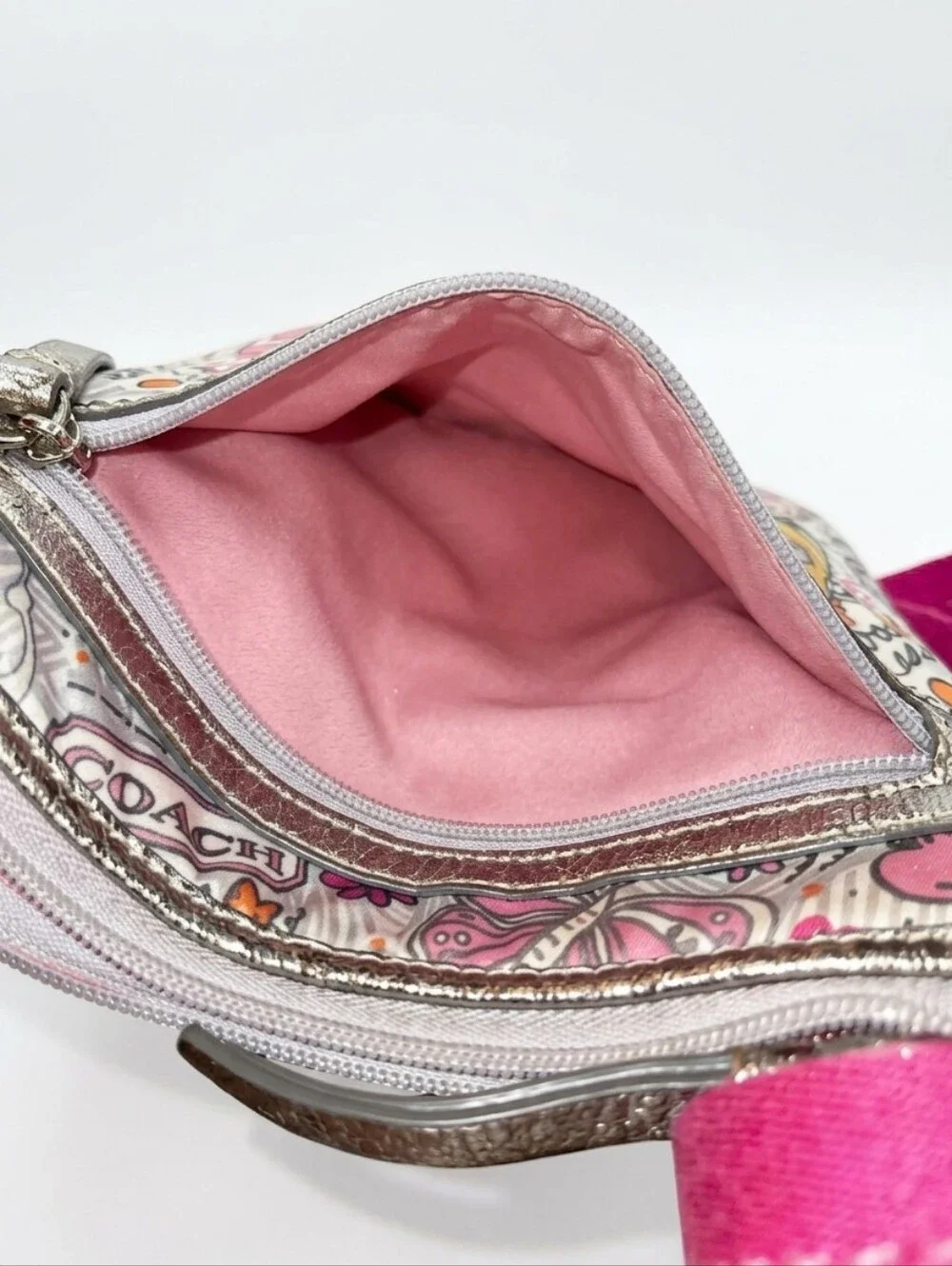 Coach Butterfly Print Pink Crossbody Bag